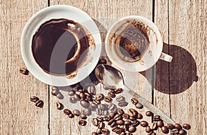 The drinking morning coffee . guesswork