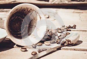 The drinking morning coffee . guesswork