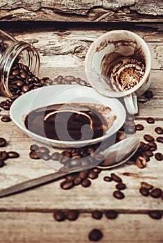 The drinking morning coffee . guesswork