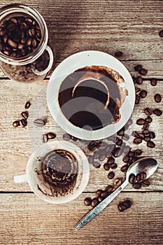 The drinking morning coffee . guesswork