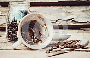 The drinking morning coffee . guesswork