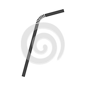 Drinking straw icon logo