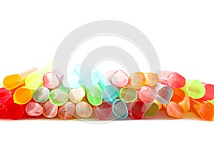 Drinking straw set of colorful plastic tubes