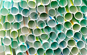 Drinking straws closeup