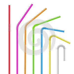 Drinking straws set, drink and cocktail refreshment