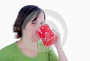 Drinking from teamug