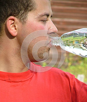 Drinking thirstily