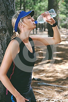 Drinking water athlete
