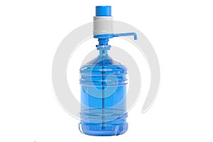 Drinking Water bottle with pump dispenser, 3D rendering