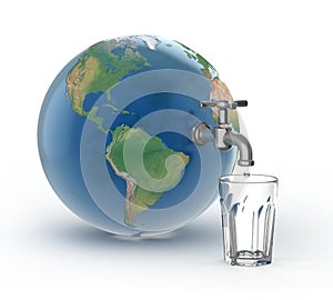Drinking water crisis - eco concept