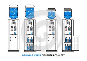 Drinking water dispenser vector illustration