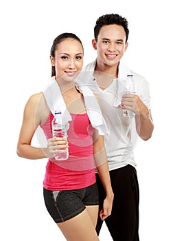 Drinking water after exercising