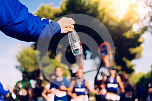 Drinking water is important when we exercise like running to avoid becoming dehydrated