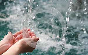 Drinking water & natural water.