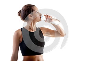 Drinking water after yoga practice