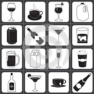 Drinks and Beverages Icon Collection