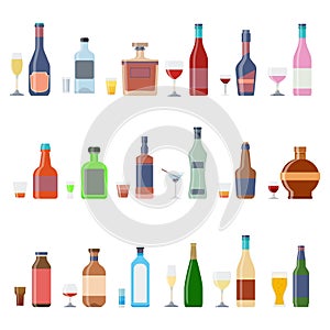Drinks and beverages icon set
