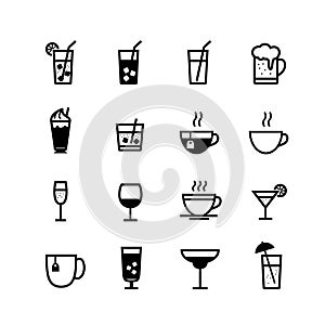 Drinks and Beverages Icon Set photo