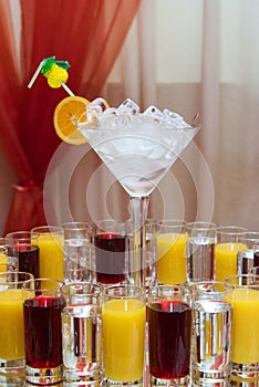 Drinks for a buffet