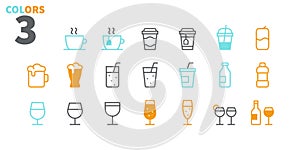 Drinks Food UI Pixel Perfect Well-crafted Vector Thin Line Icons 48x48 Ready for 24x24 Grid for Web Graphics and Apps