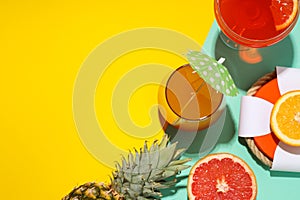 Drinks, fresh summer drink for refreshing, summer vibes concept