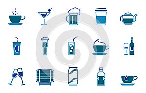 Drinks icon set