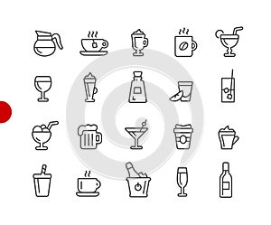 Drinks Icons // Red Point Series