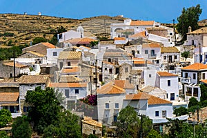 Driopis driopida, the traditional village of cycladic island Kythnos in Greece