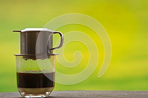 Drip Black Coffee in Vietnamese