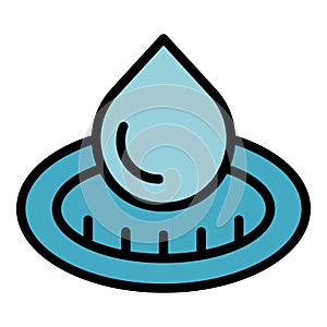 Drip irrigation system icon vector flat