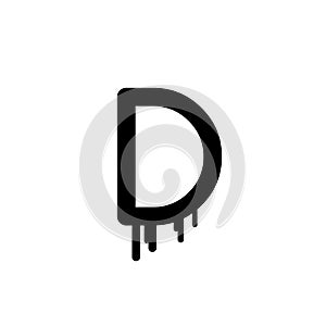 drip liquid initial letter logo logotype theme