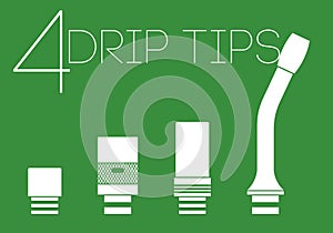 4 drip tips set