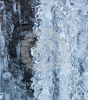 Dripping abstract ice fromation