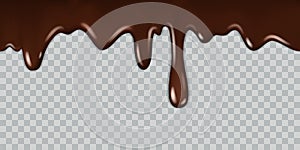 Dripping chocolate. Delicious gourmet chocolate liquid frame syrup cooking melted chocolates bitter with drops isolated