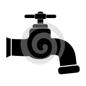 A dripping faucet with a line icon for the Internet, mobile devices and infographics. Vector isolated doodle-style sign