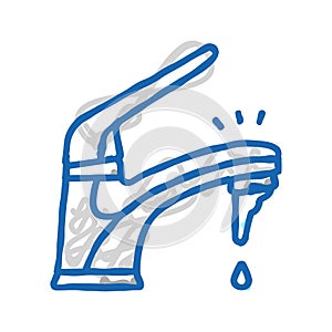 dripping faucet water saving icon doodle illustration photo