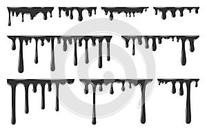Dripping frame melty liquid drop current black set photo