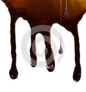 Dripping liquid chocolate