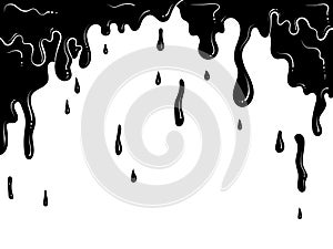 Dripping liquid silhouette