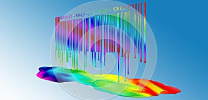 Dripping Rainbow Bar code