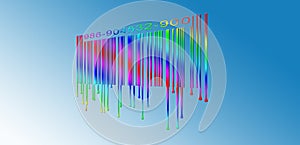 Dripping Rainbow Bar code