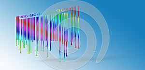 Dripping Rainbow Bar code