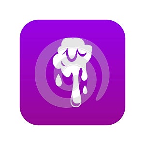 Dripping slime icon digital purple