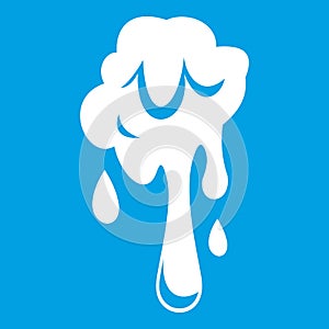 Dripping slime icon white