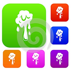Dripping slime set color collection