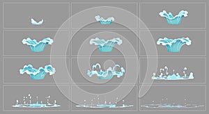 Dripping water special effect animation frames