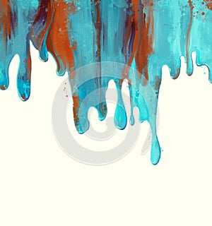 Dripping watercolor paint