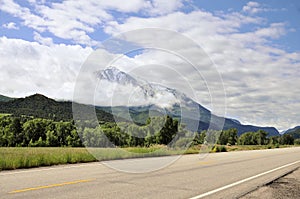 Drive along the Crystal River in Colorado photo