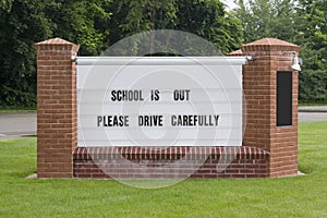 Drive Carefully Sign photo