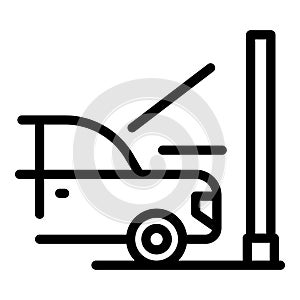 Drive cinema icon outline vector. Auto movie